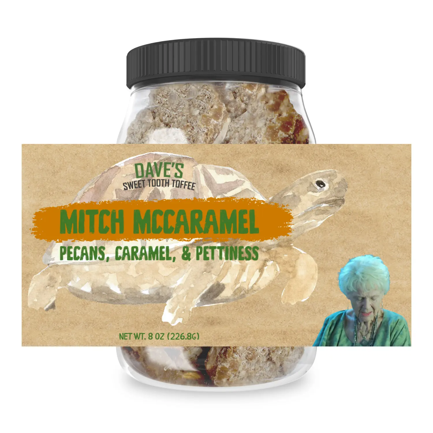 Mitch McCaramel Toffee Candy - Half-lb Gift Jar - Dave's Sweet Tooth Limited Release Food & Snacks