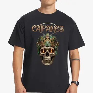Caifanes Rock Band Aztec Skull Graphic - Mexican Rock Legend Vintage T Shirt Sweatshirt Hoodie Unisex Casual Streetwear Trendy Top for Men for Women