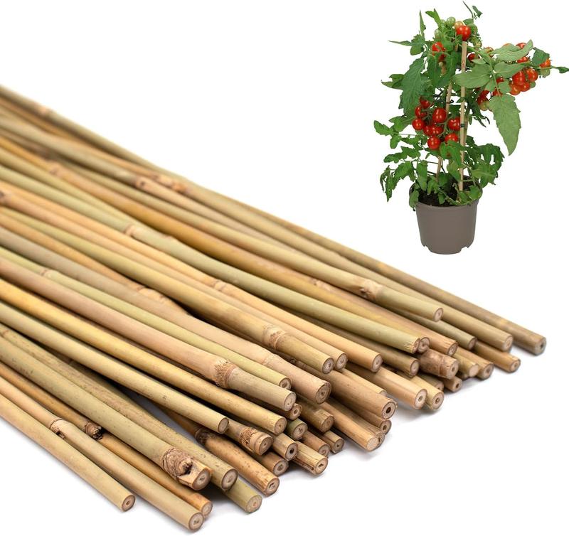 50 count  Stakes,  Stakes,Garden Stakes for Indoor and Outdoor , Poles Sticks for Tomatoes,Beans,,Trees Potted and Climbing -18 inches