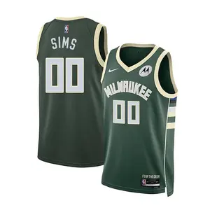 Nike 2022 Icon Edition Jericho Sims Milwaukee Bucks Swingman Jersey