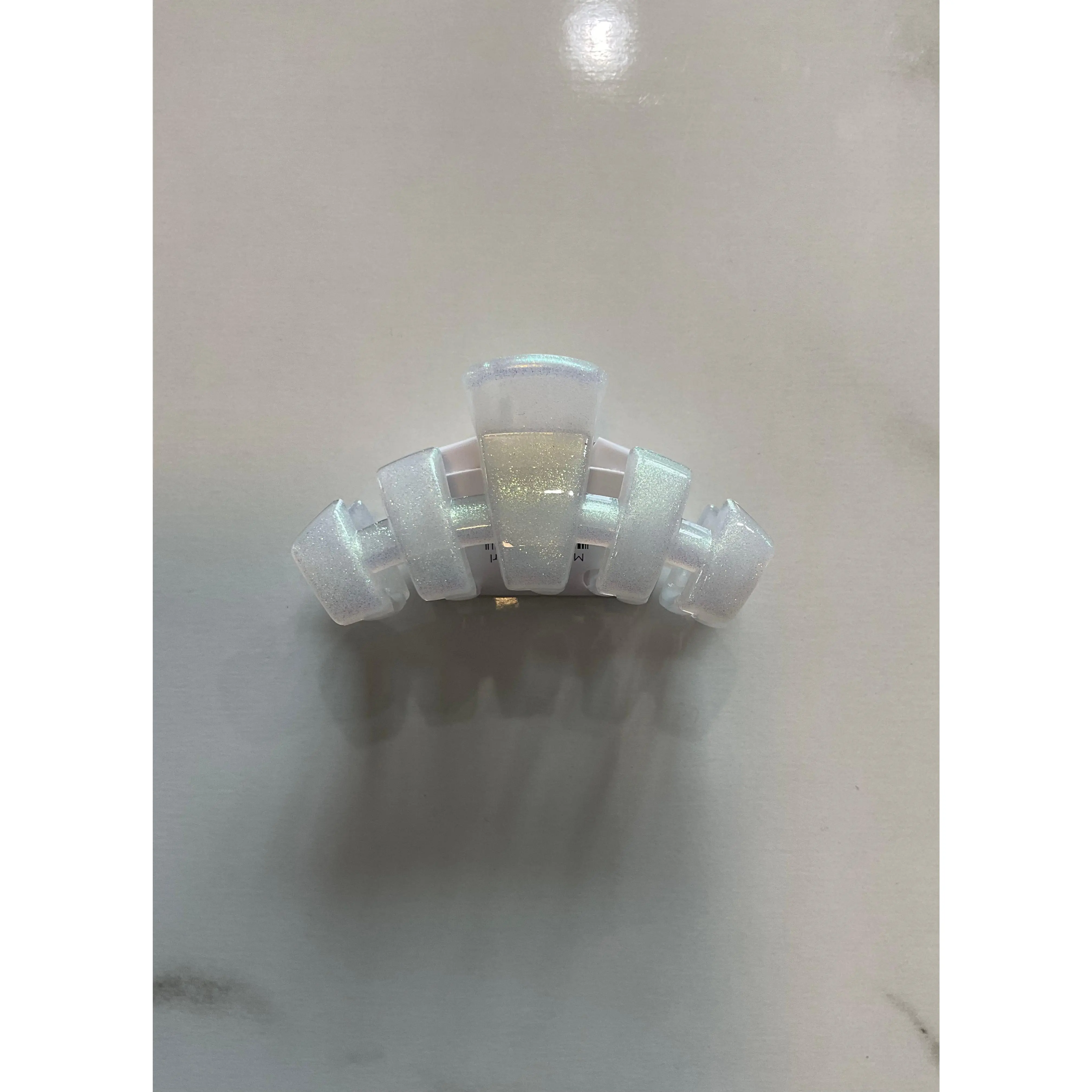 Teleties Small Claw Clips - Clear Design, Size Small, as Shown