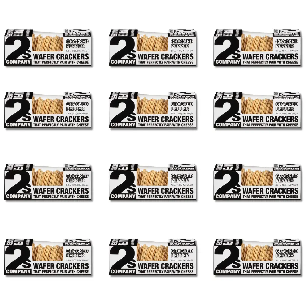 2s Company Cracked Pepper Wafer Crackers 12 x 3.5 oz.