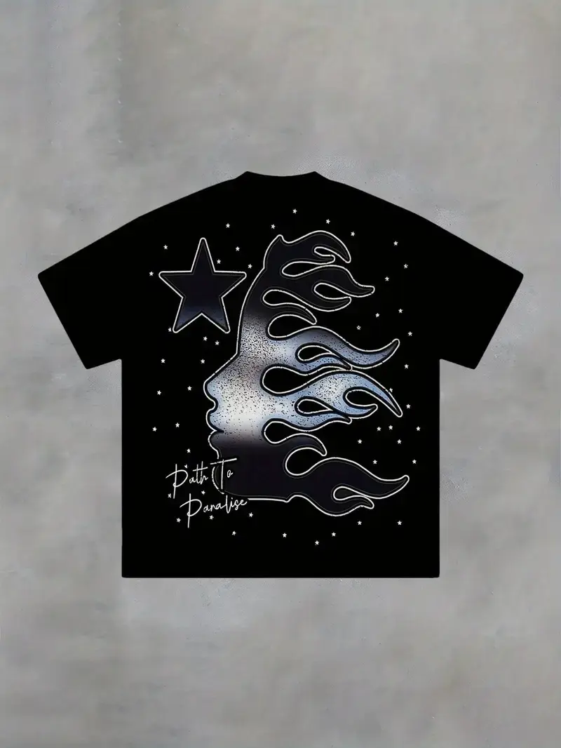 Men's Graphic T-Shirt - Edgy Streetwear Tee with Skeleton Smoking Design, Heavyweight 100% Cotton Crewneck Shirt for Concerts, Festivals & Everyday Bold Style - Machine Washable Urban Fashion Top, T-shirt Stylish, Festival Clothing, Comfortable Fit