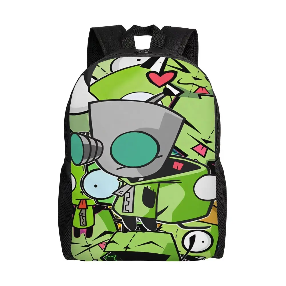 Gir Backpack Invader Zim University Backpacks Unisex Modern High School Bags Custom Soft Rucksack