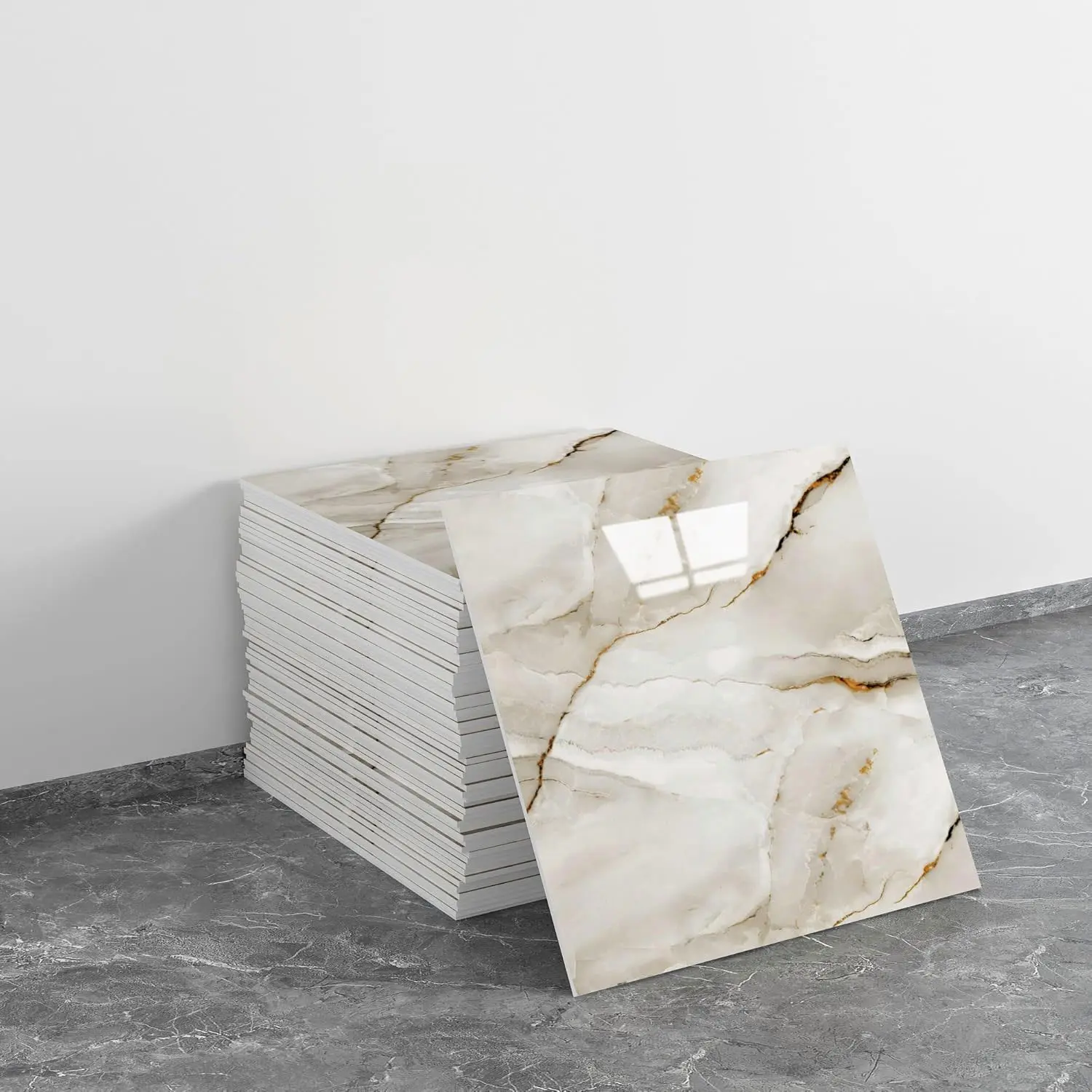 Marble sticker waterproof bathroom wall panels, PVC kitchen tiles, colored non-tile appearance, 11.8"x11.8", 10/20 piece set, Decor, Home Decor, decorative sticker, Waterproof Marble Stickers