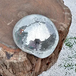 1/12pcs Melted Disco Ball Melted Sculpture Design Handmade Mirror Glass Block Melted Ball Home Decor Ball, Bachelor Party, Halloween, Christmas and New Year Holiday Decorations and More