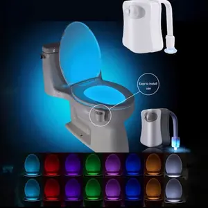 1pc Toilet Night Light, LED Light Activated By Sports Sensors