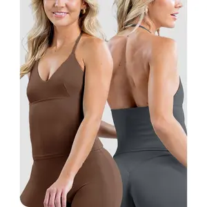 DFYNE Halter Backless Fitness Vest |   Backless Yoga Top |   Breathable and Highly Elastic