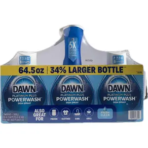 Dawn Platinum Powerwash, Fresh Scent, 1 Starter Kit + 2 Refills (21.5oz each - 3 Piece Set)