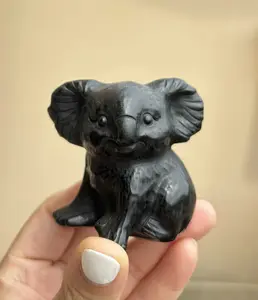 Black Obsidian Koala Carving