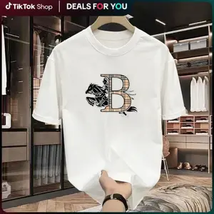 New casual T-shirt 2026 summer warhorse high-end fashion printing, personalized round neck trendy men's clothing, suitable for men, women, mothers and friends, couple style, fashionable and loose, youthful and energetic, men's daily wear tops