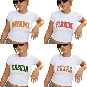 Bella Canvas Baby Tee, Custom Varsity Style Shirt, Retro Collegiate Inspired Tee, Women's Campus Outfit, Game Day Apparel, Back To School Top