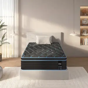 10-14 Inch Premium Hybrid Mattress Individually Pocketed Innerspring Medium Firm Bed