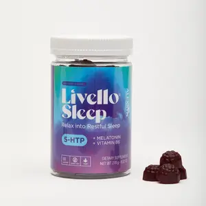 Wake Up Fresh with Natural Sleep Support!  Livello Sleep Gummies have 5-HTP, Less than 1mg Melatonin, Vitamin B6, Vegan & Gluten-Free Dietary Supplement