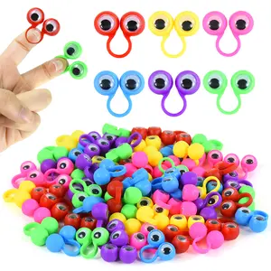 10/20count Colorful Finger Puppets Plastic Ring Wiggly Eyeball Kids Birthday Party Favors Goodie Bag Stuffer Pinata Fillers Toys