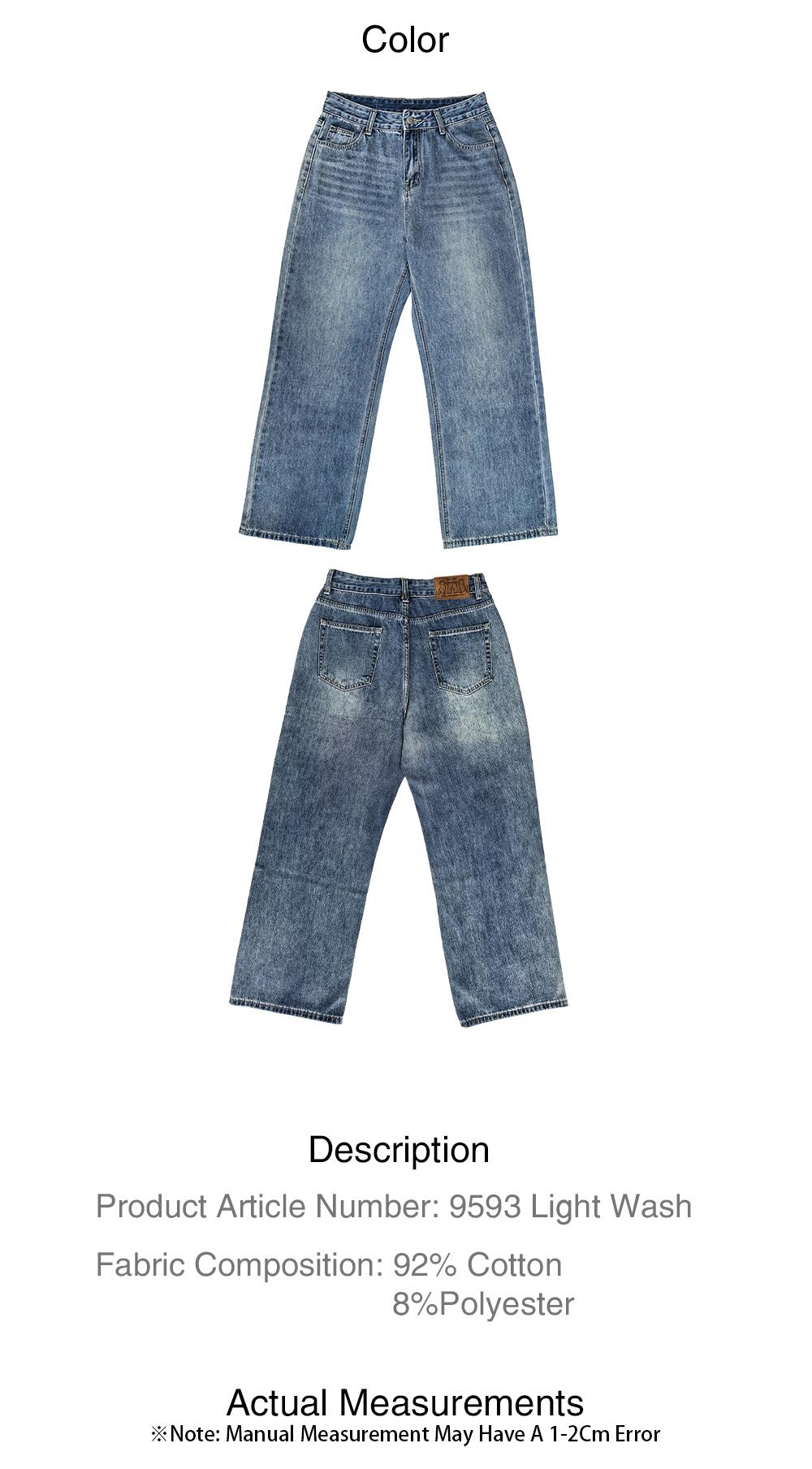 Lux Lee Spring & Autumn New Vintage Baggy Jeans - Mid-Waisted, Handmade Cat Whiskers, Flattering Loose Fit, Draped Floor-Length, Versatile All-Match Casual Pants for Women