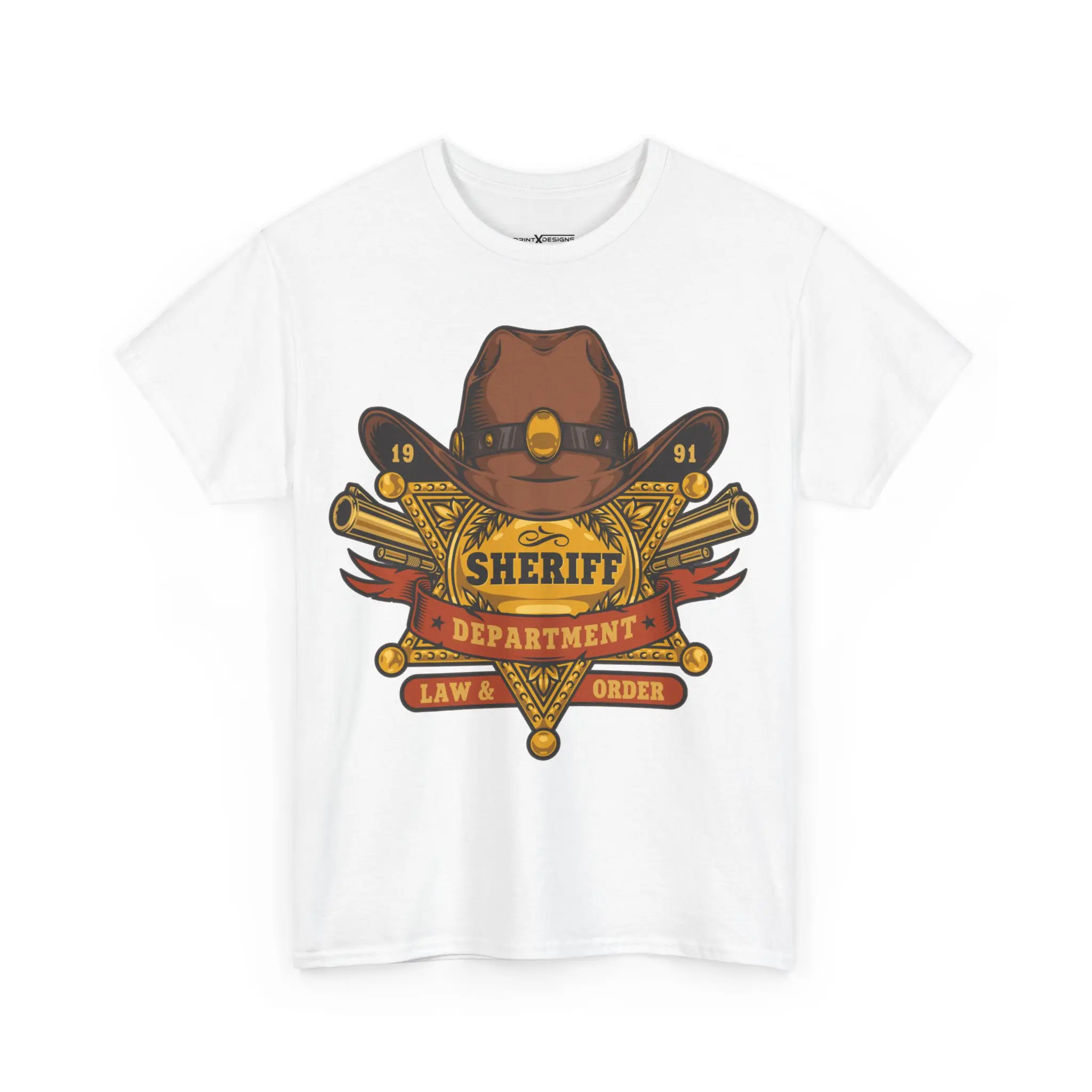 1991 Sheriff Department Law & Order Shirt | Rodeo Western Law Enforcement Graphic Tee | Vintage Cowboy Sheriff Style Shirt