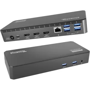 USB C Triple Display Docking Station | 100W PD, 3x HDMI (1x 4K 30Hz, 2x 1080p 60Hz), 6x USB 5Gbps Ports | Windows, macOS, ChromeOS Compatible - Enhance Productivity with Multi- Support