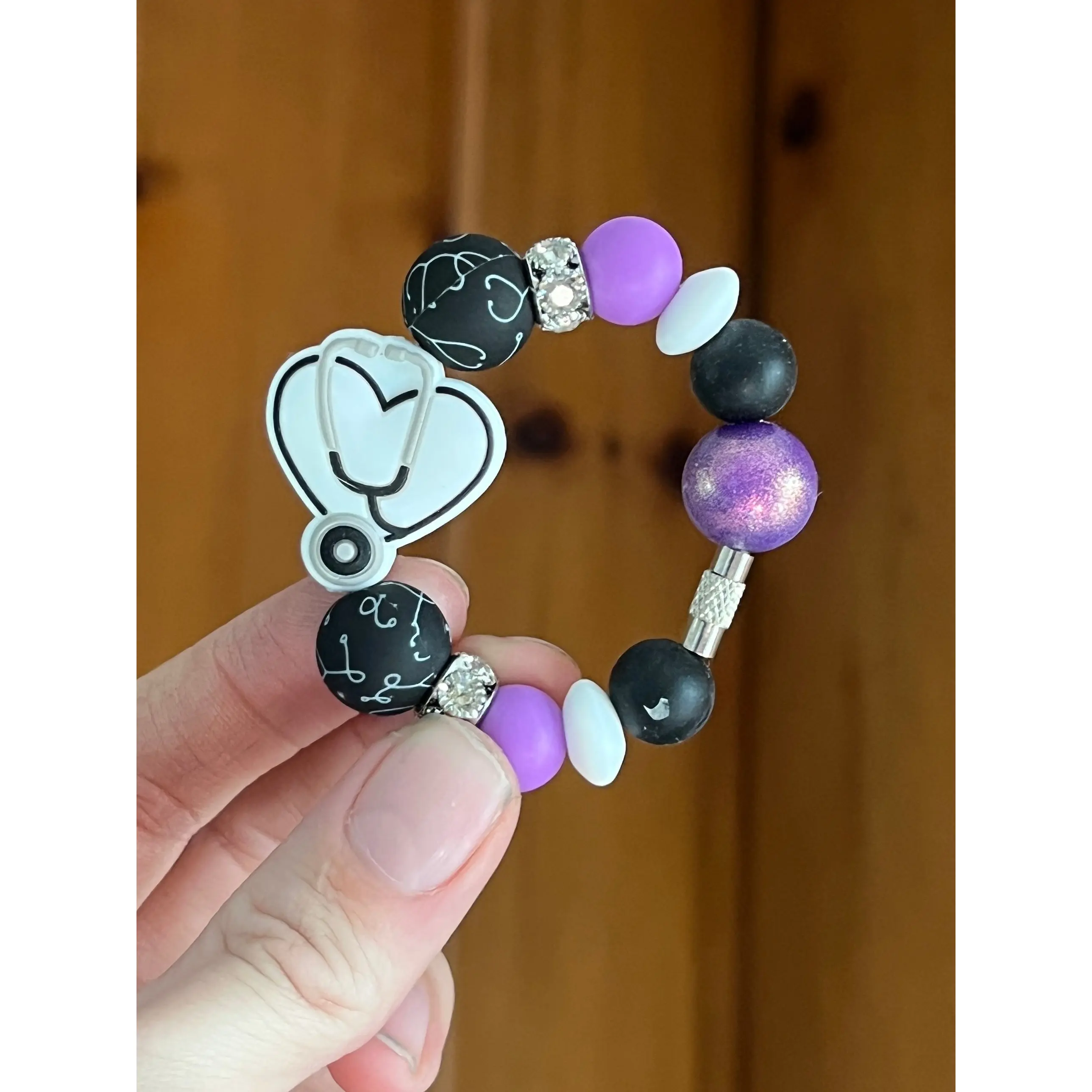 Purple Stethoscope Tumbler Cup Charm Purple Stethoscope Tumbler Cup Charm