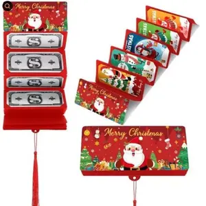 Santa Claus Dollar Us Envelope Christmas Surprise Party Money Box Gift Box, Festive Holiday Decoration, Perfect Xmas Present