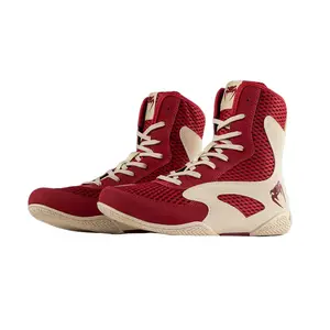 Venum Contender Boxing Shoes - Ruby Red/ Ivory