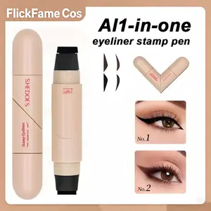 Dual-Head Heart Eyeliner Stamp Pen, Flexible Lazy Eye Stamp with Waterproof Long-Lasting Quick-Dry Formula, Waterproof Liquid Eyeliner, Available in and special occasion makeup Precise All-in-One Eyeliner