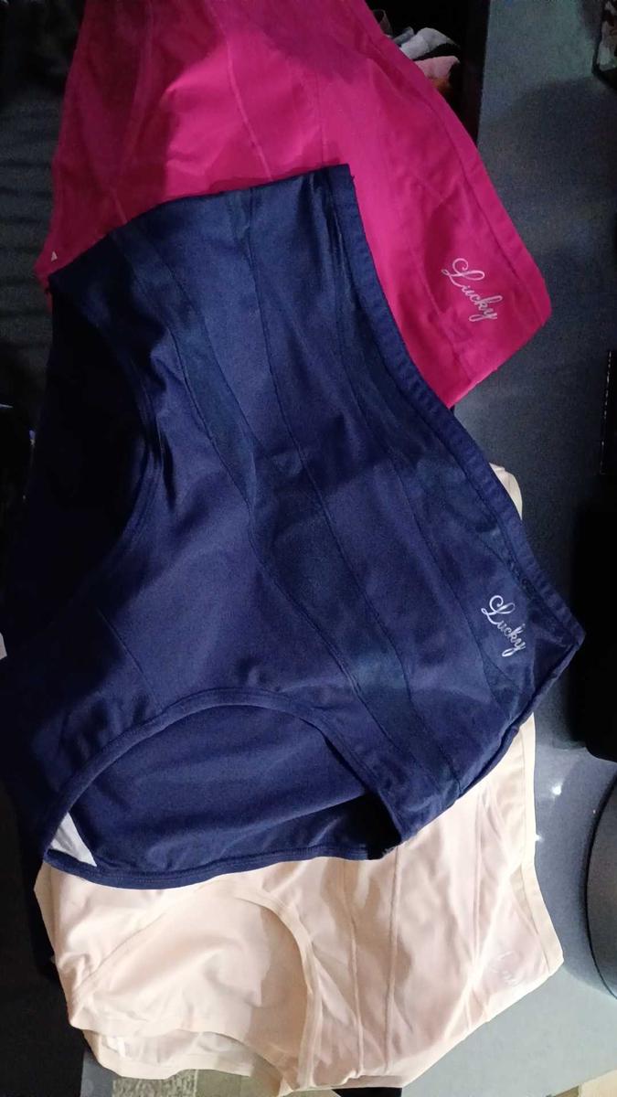 Item: 2 Black 2 Blue 2 Beige 1 Purple 1 Pink, XL