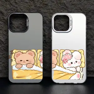 Moe pet sleeping cold couple phone shell B112 for iPhone 16/15/14/13/12/11/Plus/Pro/Pro Max Series - Shockproof Case, Stylish Design