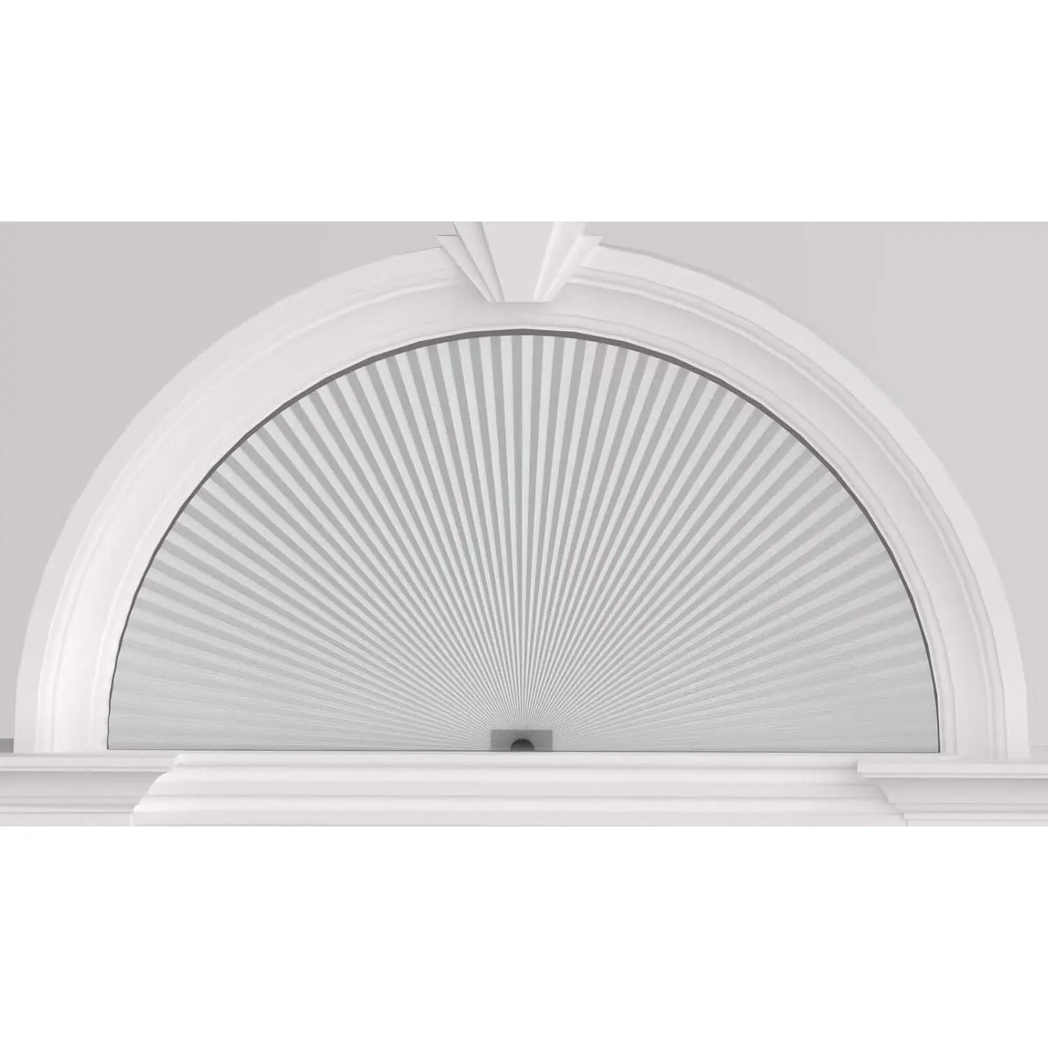 Myshade Arch Window hades Half Circle Blackout Cellular hades Cordless No Drill Blinds for Windows Half Moon Honeycomb Fabric No Tools Room Darkening hades Easy Install (PC White " W X " H)