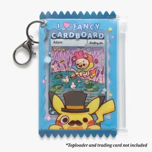 I Love Fancy Cardboard Photo Card Holder Keychain PVC Bag Keychain for TCG Photo Cards
