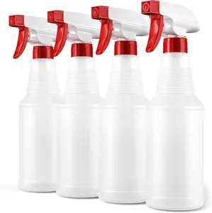LiBa Spray Bottles - Lightweight Refillable Empty Spray Bottles for Cleaning Solutions, Hair Spray, Watering Plants, Superior Flex Nozzles, Squirt, Mist Sprayer, Bleach/Vinegar/Rubbing Alcohol Safe