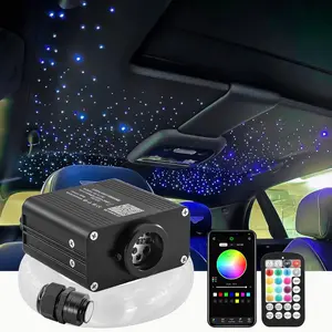 Small Size RGBW APP  Fiber Optic Lights, Music Activated 1000pc Optical Fiber Star Ceiling Light Kit for Car Truck Headliner Star/Home
