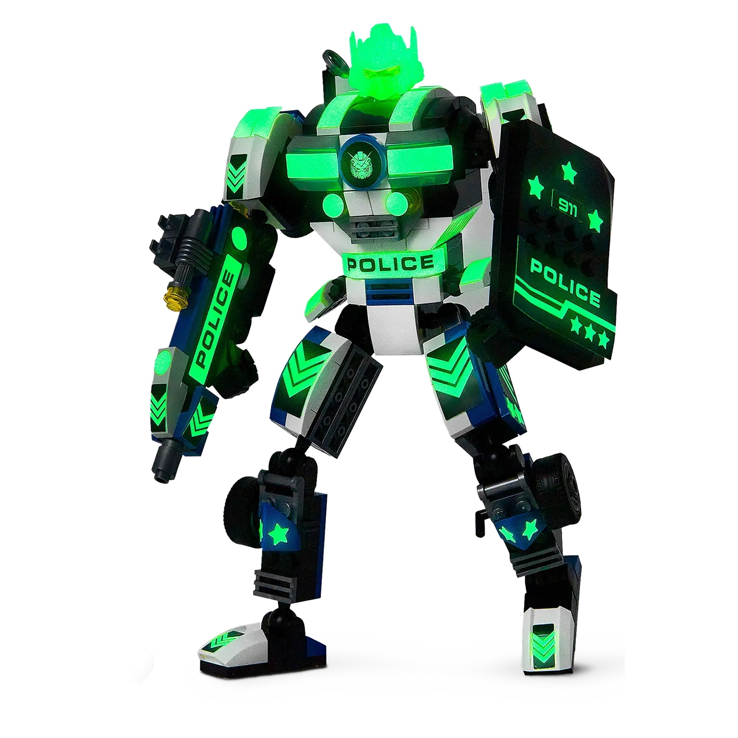 Voltroid Robotryx 3-in-1 STEM Robot Building Set – Transforms into Robot, K-9 & Police Vehicle, 245 Pieces, Ages 6+
