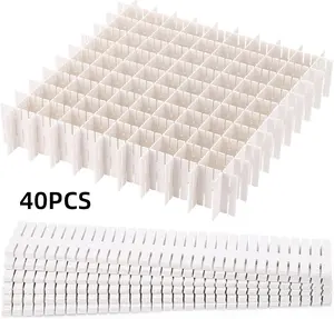 40Pcs Drawer Dividers, Adjustable Drawer Organizer for Socks, Underwear, Makeup, Can Help Tidy Kitchen, Bedroom