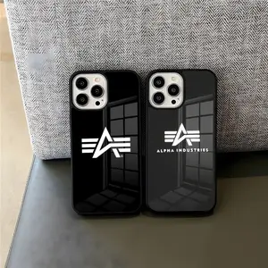Alpha Industries logo Phone Case PC+TPU for iPhone 15 16 14ProMax 16 17 13 12 11 Pro Xs Max Mini Xr X Plus Cover