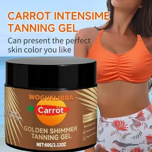 1pc Golden Bronzing Gel or Carrotten Gel, Oil-Free, Waterproof, Rich in Carrots and Coconut Oil, Vitamin A&e, Moisturizing, Long-Lasting, Moisturizer