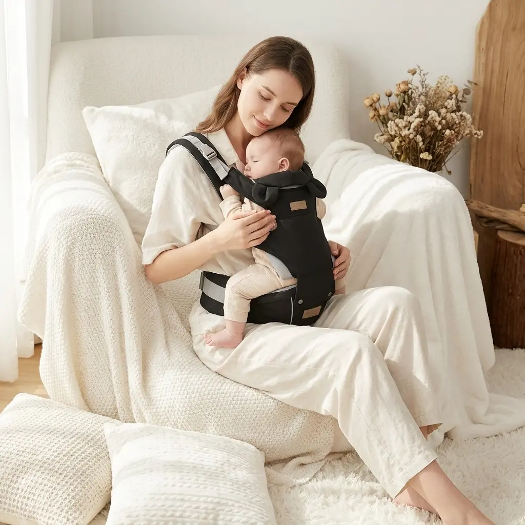 Unisex Plain Ergonomic Baby Hip Seat Carrier 0-36M - Adjustable Waist, All-Season, Breathable, Hands-Free Carrier Sling - Best Labor Day Travel Gift for New Parents, Portable Twin Product lightweight infant velcro child