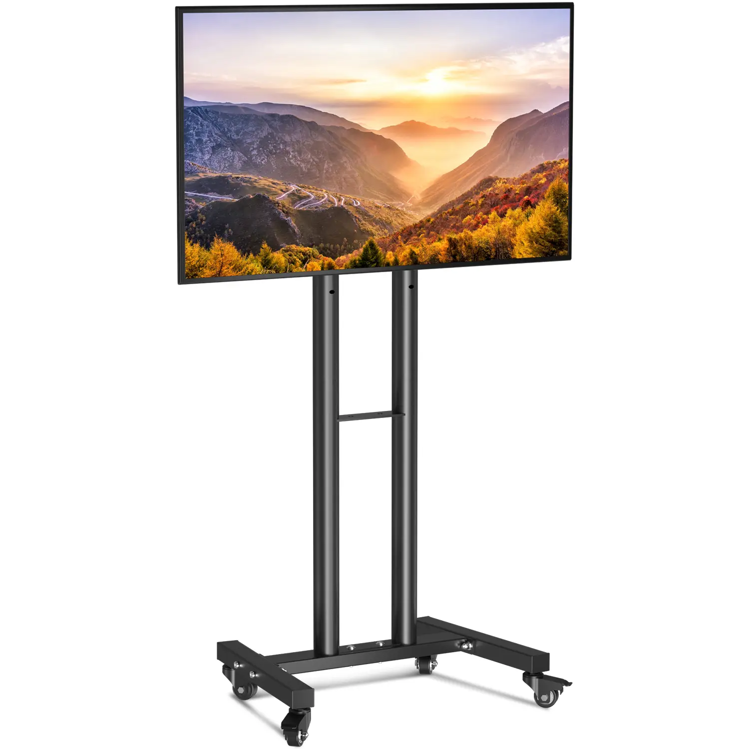 Forged Mobile TV Stand - Floor-on Wheels, Height-Adjustable Forging Mount for 23-60 in LCD LED Flat/Curved Screens, Entertainment TV Stand with Shelf  tv stand living room summerwins,summerwins Tv Console Cabinet