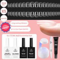 Extra Short Squoval 【Kit】16 Sizes-224 Pcs