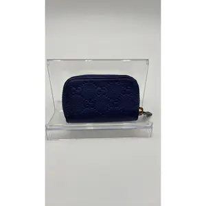 Pre-owned GUCCI Leather Luxury Bags & Accessories Microguccissima Round Zippy Coin case, Blue Date Code: 3248014276H