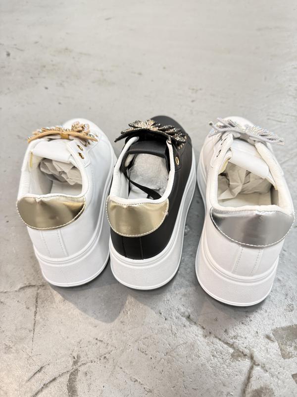 Women's Chunky Fashion Sneakers Platform Rhinestone Butterfly Casual Shoes for Everyday Wear