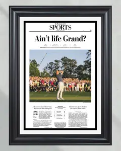Masters Champion Rory McIlroy 'Ain't life Grand' Front Page Newspaper Augusta