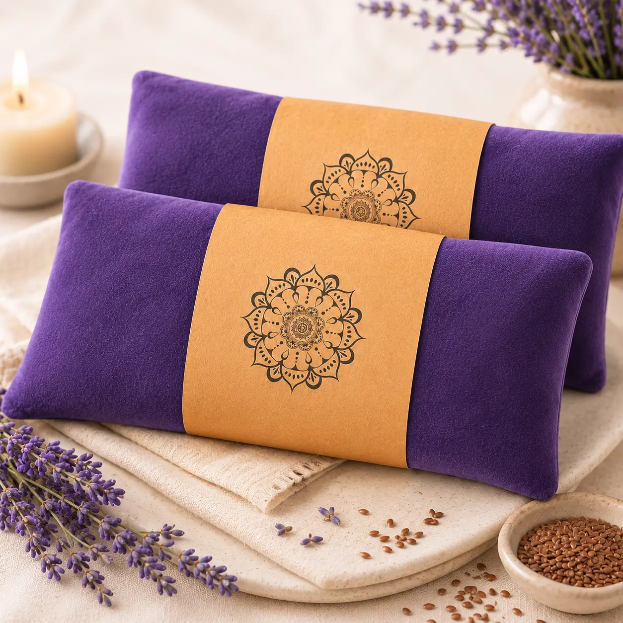 Relaxation Gifts for Women, Weighted Eye Mask for Sleeping, Yoga, Spa, Meditation, Lavender Eye Pillow Heated for Headache, Sinus & Dry Eyes Relief, Moist Heat Mask, Birthday Gifts for Mom