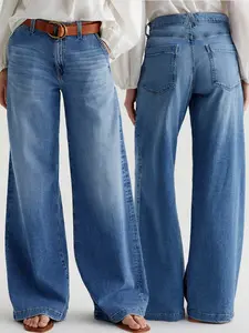 New Washed Denim Women's Jeans, Casual Versatile Long Pants, Stylish Comfortable Fit, Perfect for Everyday Wear