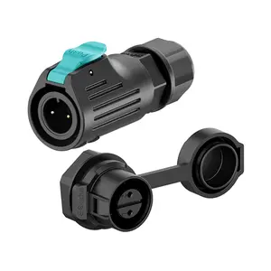E-WeiChat EW-LP12 Industrial Waterproof Connector IP68 Quickly Plugging Aviation Connector PBT Plastic Shell Circular Connector Fast Release Electrical Connector M12 2-8 Pin Thread Socket