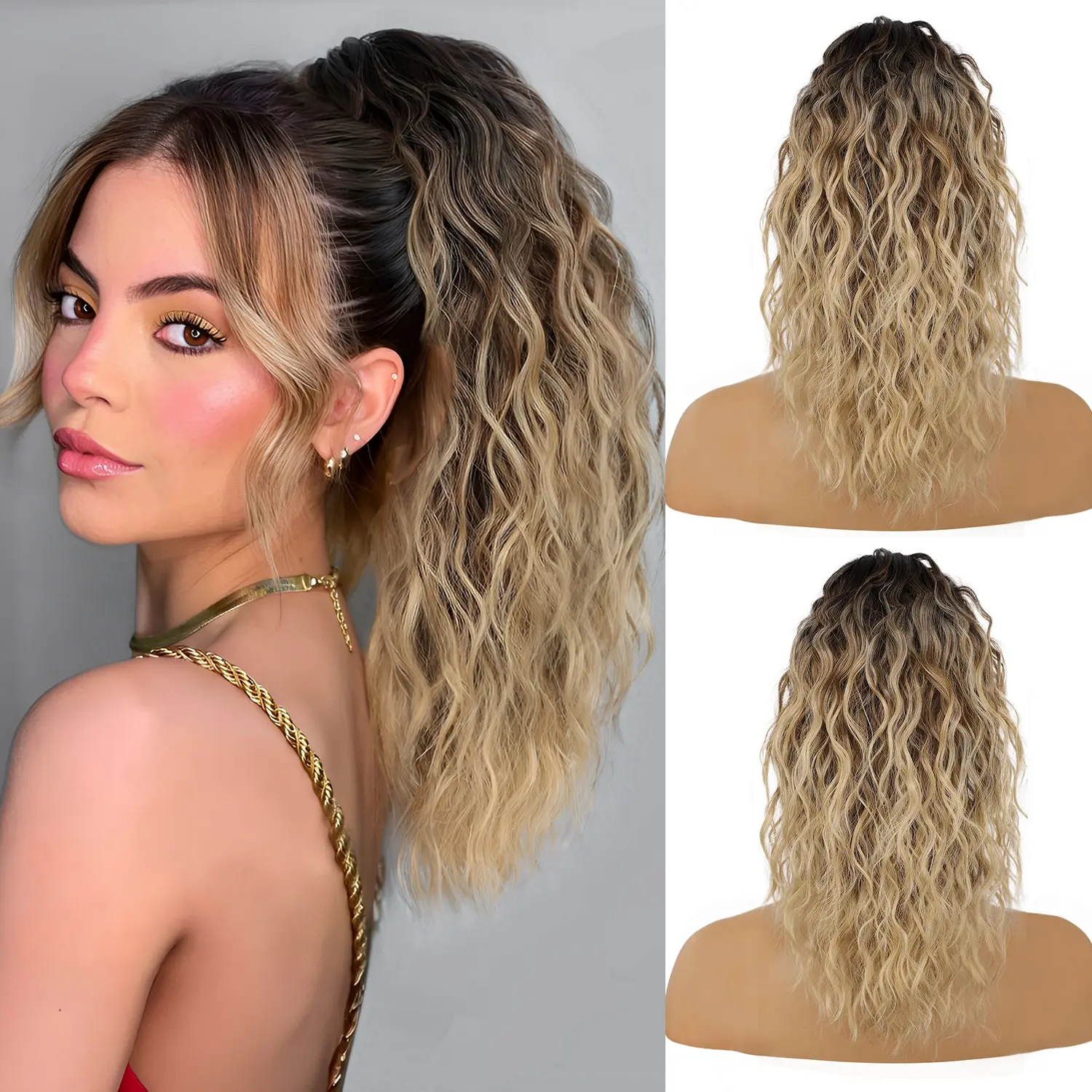 18inch-Ombre Brown Mix Blonde