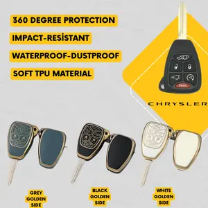 CHRYSLER 6-Button Key Fob Cover for Sebring, Avenger - Tpu Remote Case