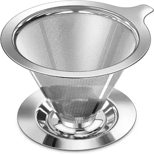[Limited time deal] Stainless Steel Pour Over Coffee Dripper - Slow Drip Paperless Coffee Filter, reusable coffee filter, Stainless Steel Pour Over Coffee Maker