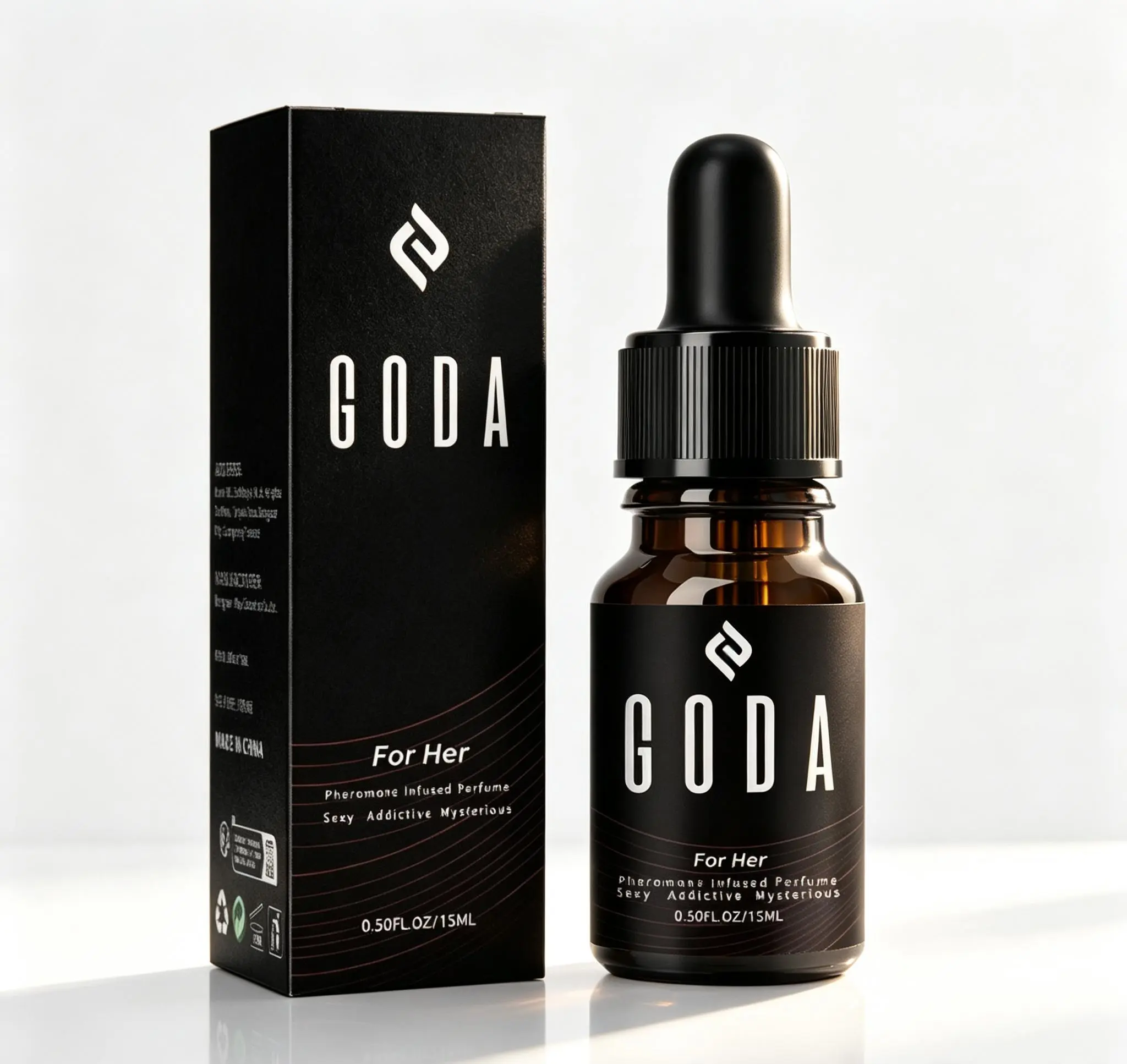 Women's GODA Pheromone Perfume Oil, Long-Lasting Floral-Jasmine-Rose Scent, Sweet & Spicy Aroma, Vegan & Cruelty-Free, Portable Travel Size, 0.50 Fl Oz/15ml