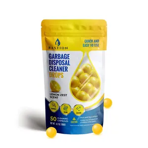 Garbage Disposal Cleaner & Deodorizer Drops- Lemon Scented - 50 count. Cleaning Products Household Kitchen